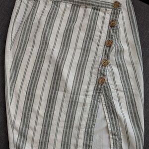 Urban Outfitters Striped Button-Down Skirt